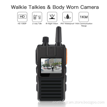4G Walkie-Talkie AIO Full HD 1296P 30fps  Security Police Body Camera
